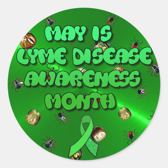 Adesivo May is Lyme Disease Awarness Monge Stickers (Frente)