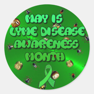 Adesivo May is Lyme Disease Awarness Monge Stickers