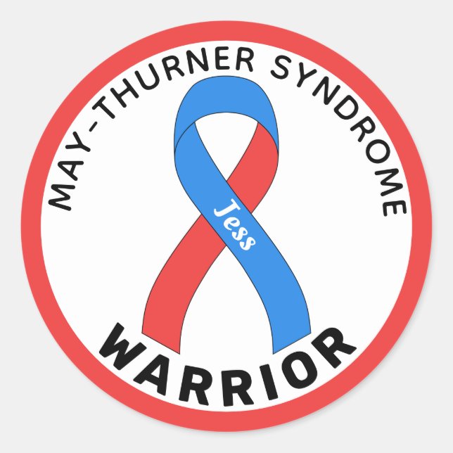 Adesivo May-Thurner Syndrome Warrior Ribbon White (Frente)