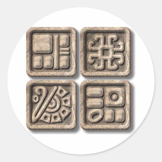 Adesivo Mayan Glyphs-stone (Frente)