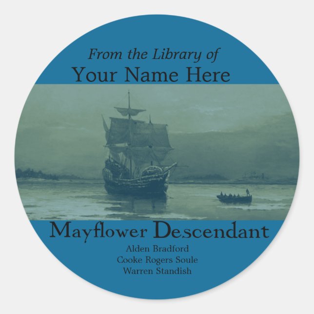 Adesivo Mayflower Bookplate (Frente)