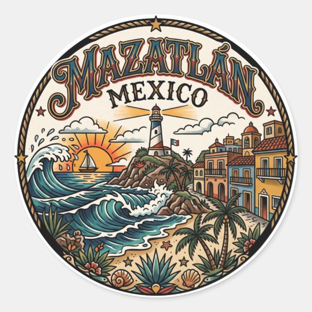 Adesivo Mazatlán México (Frente)