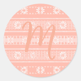 Adesivo MAZIPOODLES Floral Striped Ribbed Knitting Card