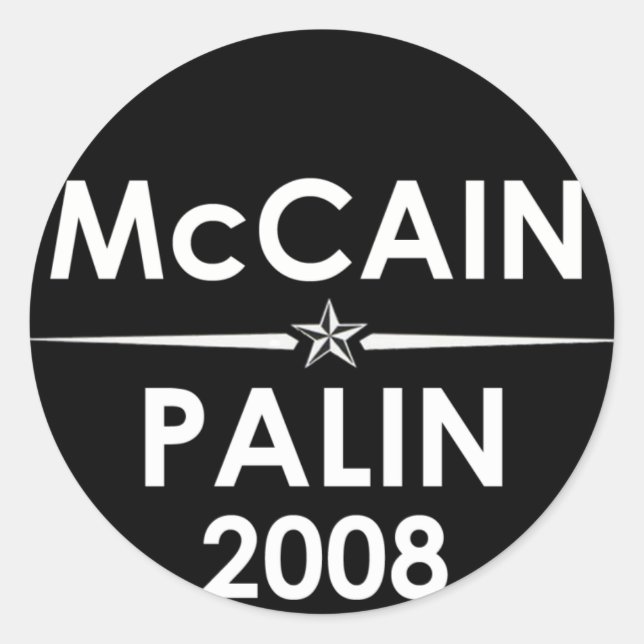 Adesivo McCain - Palin 2008 Sticker (Frente)