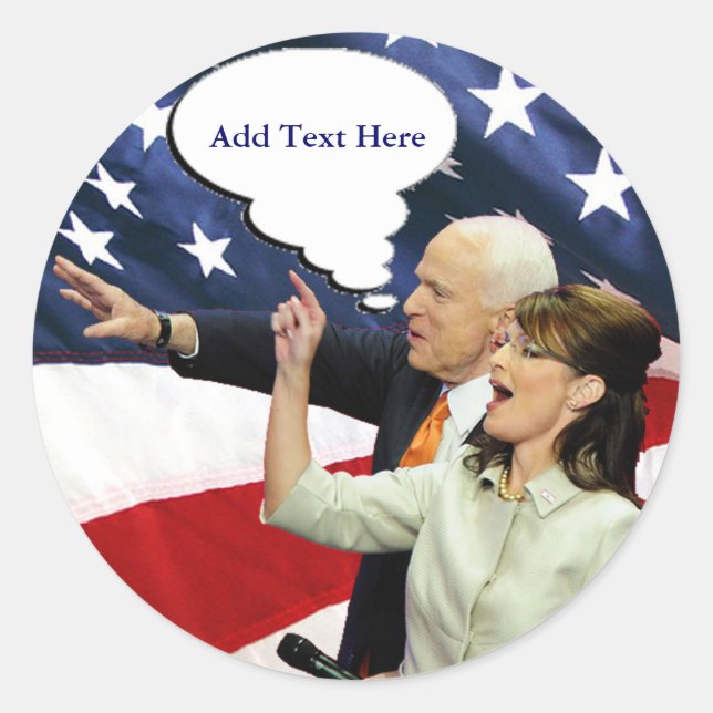 Adesivo McCain Palin Speaks (Frente)