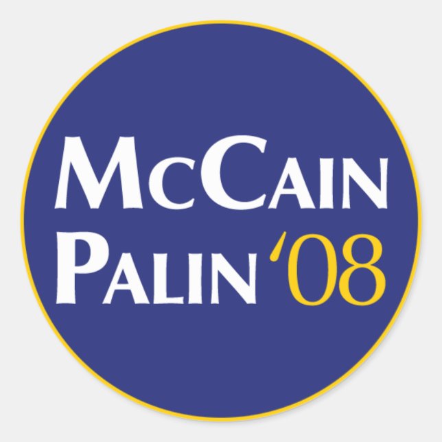 Adesivo McCain-Palin Sticker (Frente)