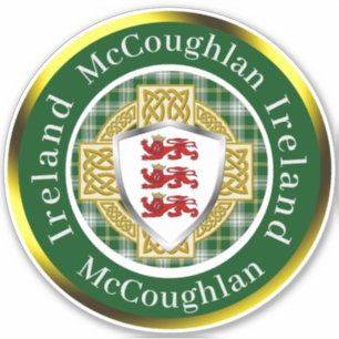 Adesivo McCoughlan Shield & Celtic Cross Personalizado