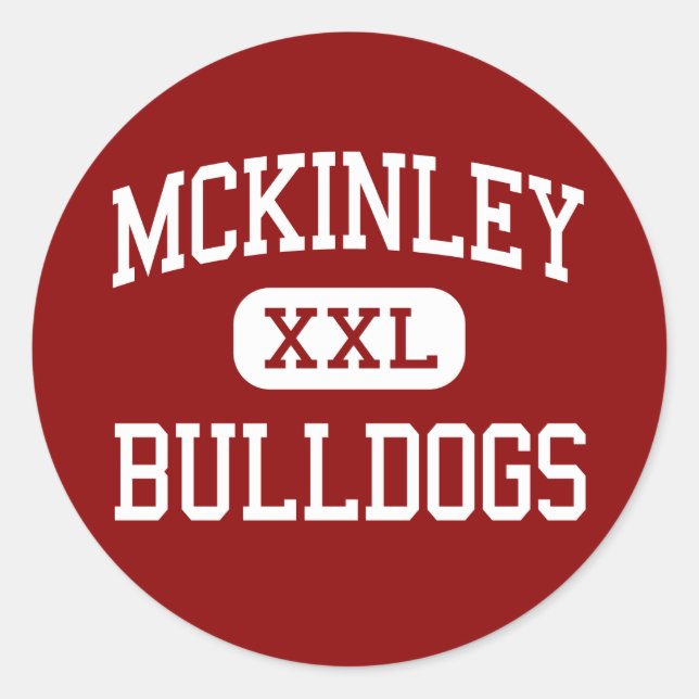 Adesivo McKinley - Bulldog - Segundo grau - Canton Ohio (Frente)