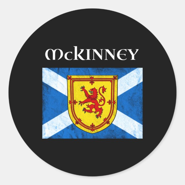 Adesivo Mckinney Clan Scottish Name Scotland Flag (Frente)