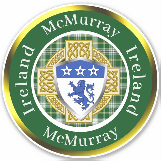 Adesivo McMurray Shield & Celtic Cross Personalizado (Frente)