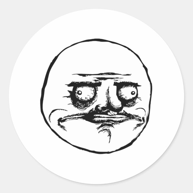 Adesivo Me Gusta Rage Face Meme (Frente)