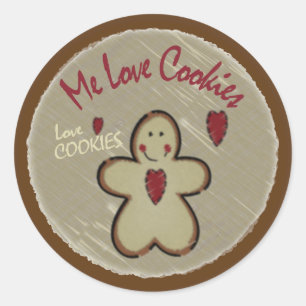 Adesivo Me Love Cookies - Gingerbread