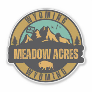 Adesivo Meadow Acres, Wyoming