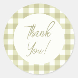 Adesivo Meadow Gingham - xadrez verde de sábio.