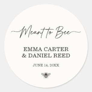 Adesivo Meant to Bee Nomes Minimalistas de Casamento Dat