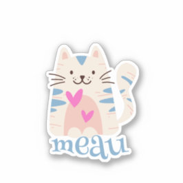 Adesivo Meau I Love Cats Sticker