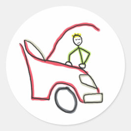Adesivo Mecânico de Carros Stickman