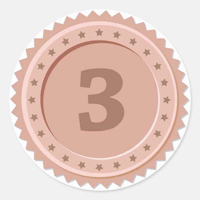 Adesivo Medalha de Bronze 3º Lugar (Frente)
