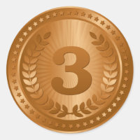 Medalha de bronze 3º lugar vencedor