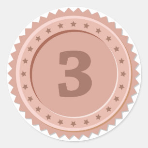 Adesivo Medalha de Bronze do 3º Lugar