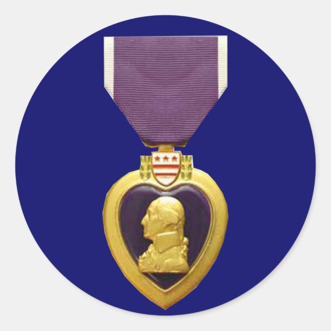 Adesivo Medalha de Coração Púrpura (Frente)