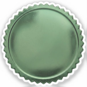 Adesivo Medalha de Estrela em Folha Verde 3D