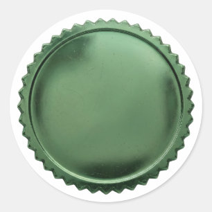 Adesivo Medalha de Estrela em Folha Verde 3D