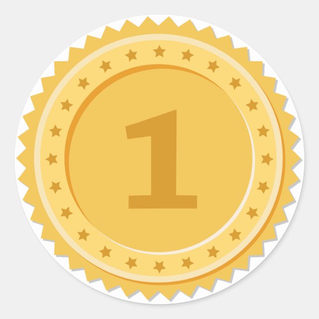 Adesivo Medalha de Ouro 1º Lugar (Frente)