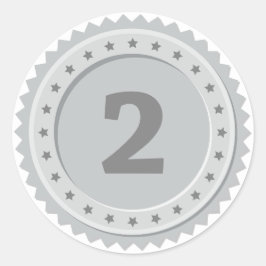 Adesivo Medalha de Prata 2º Lugar