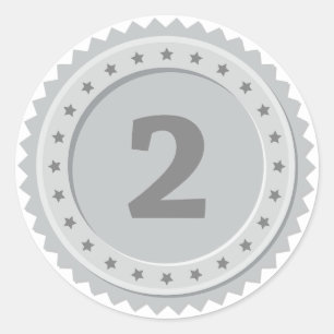 Adesivo Medalha de Prata 2º Lugar