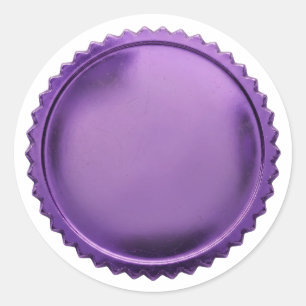 Adesivo Medalha de Prêmio Estrela em Folha Violeta 3D