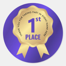 Medalha de Primeiro Lugar Prêmio Evento Azul e Dou