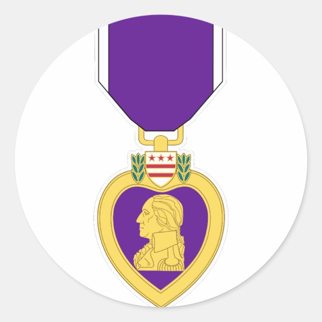 Adesivo Medalha do Coração Púrpura (Frente)