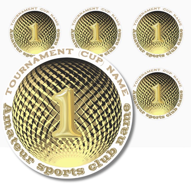 Adesivo Medalha Dourada, campeã número um (Criador carregado)