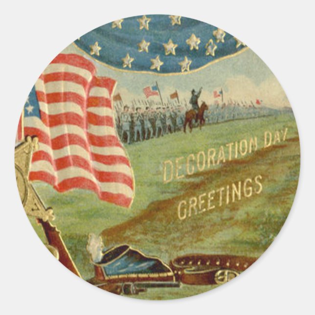 Adesivo Medalha União da Guerra Civil da Bandeira dos EUA (Frente)