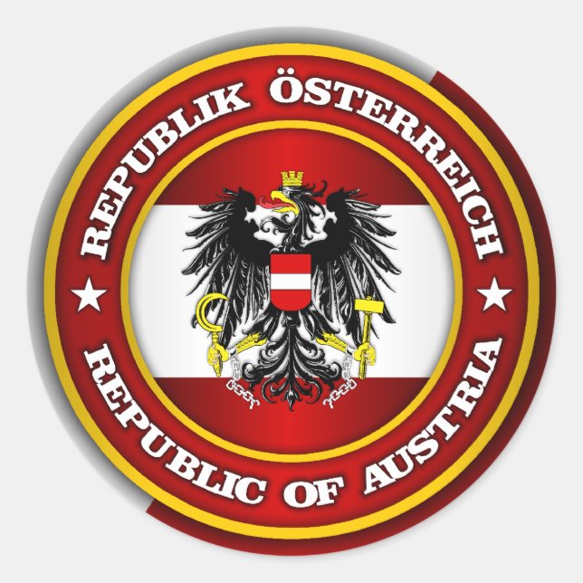 Adesivo Medalhão de Áustria (Frente)