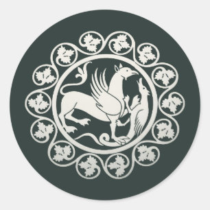 Adesivo Medalhão de Combate ao Grifo Medieval