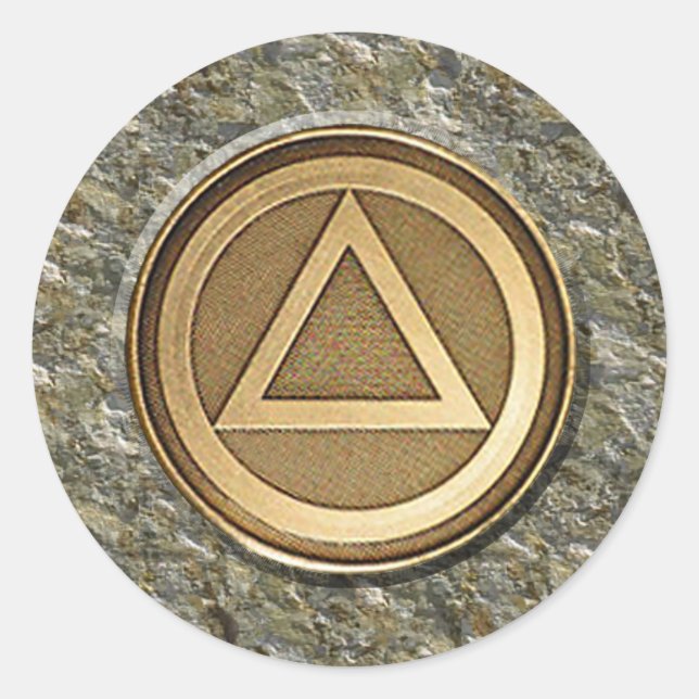 Adesivo Medallion Coin Recovery Sobriety Sticker (Frente)