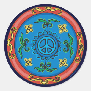Adesivo Medallion Design Peace Sign