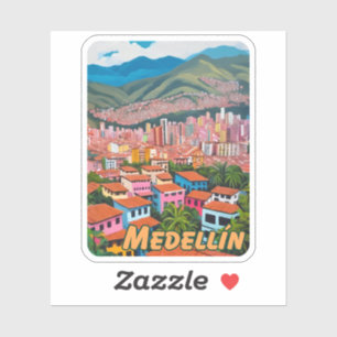Adesivo Medellin Colombia Watercolor