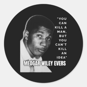 Adesivo Medgar Wiley Evers Cita Black History African Jun