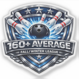 Adesivo Média de Boliche 160+ Liga de Outono / Inverno