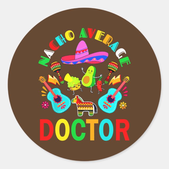 Adesivo Média Médica Nacho Doutor Mexicano Cinco de Mayo (Frente)