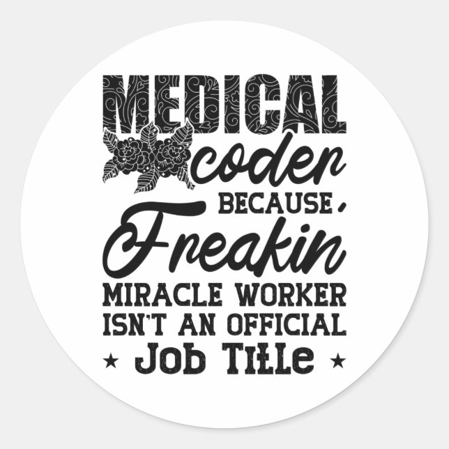 Adesivo Medical Coder Because Freakin ICD Coding Assistant (Frente)