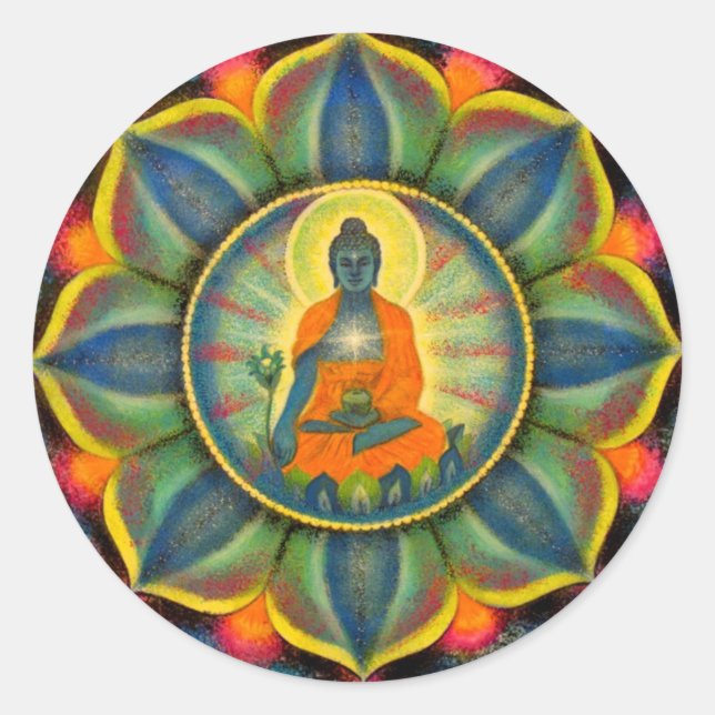 Adesivo Medicina Buddha Mandala Art Stickers (Frente)