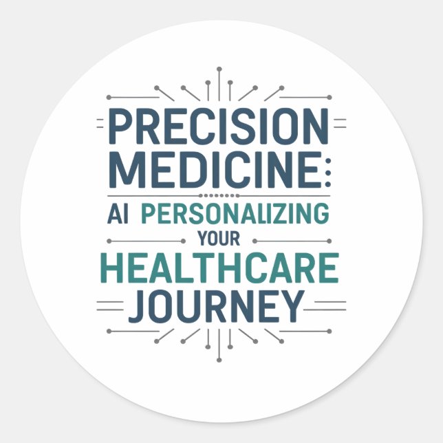 Adesivo Medicina Precision - Personalização da IA no setor (Frente)