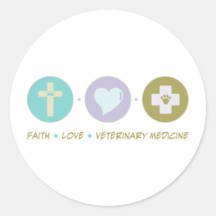 Adesivo Medicina veterinária do amor da fé