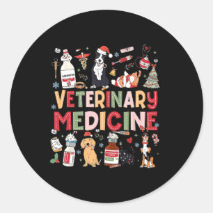 Adesivo Medicina Veterinária Retro Vet Tech Cat Dog Lover