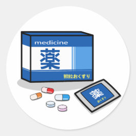 Adesivo Medicine in Japanese Kanji&Hiragana