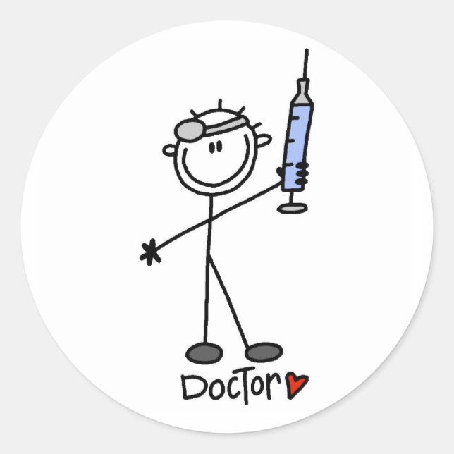 Adesivo Médico de Boneco de Palito (Frente)